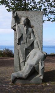Henry Dunant memorial created by the sculptor Charlotte Germann-Jahn, Heiden (Canton of Appenzell Ausserrhoden, Switzerland). Source: Markus Bernet. Obtained from Wikimedia Commons. Used under the Creative Commons Attribution-Share Alike 2.5 Generic license.